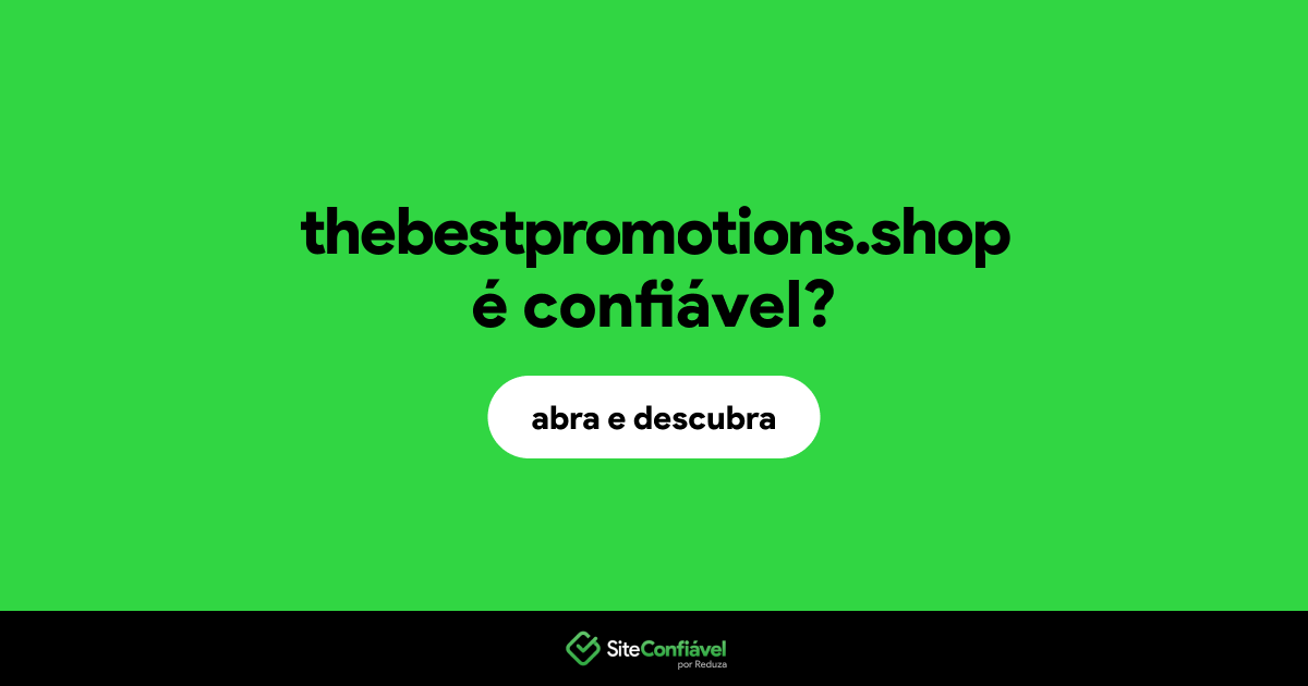 O site thebestpromotions.shop é confiável?