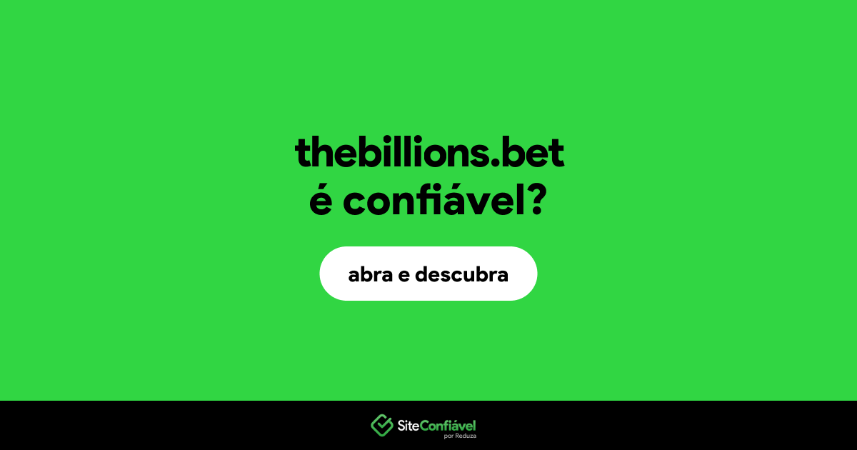 O site thebillions.bet é confiável?