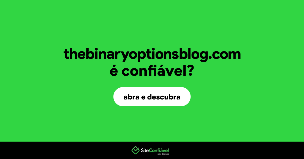 O site thebinaryoptionsblog.com é confiável?