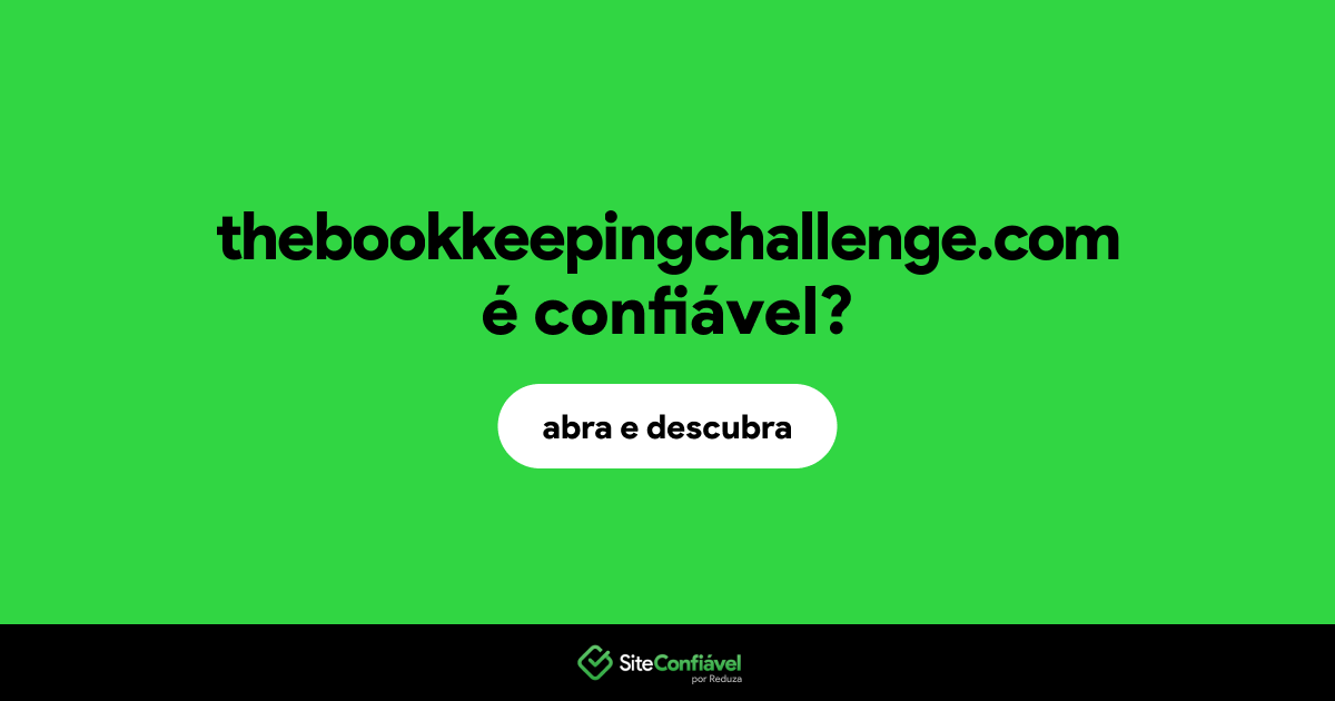 O site thebookkeepingchallenge.com é confiável?