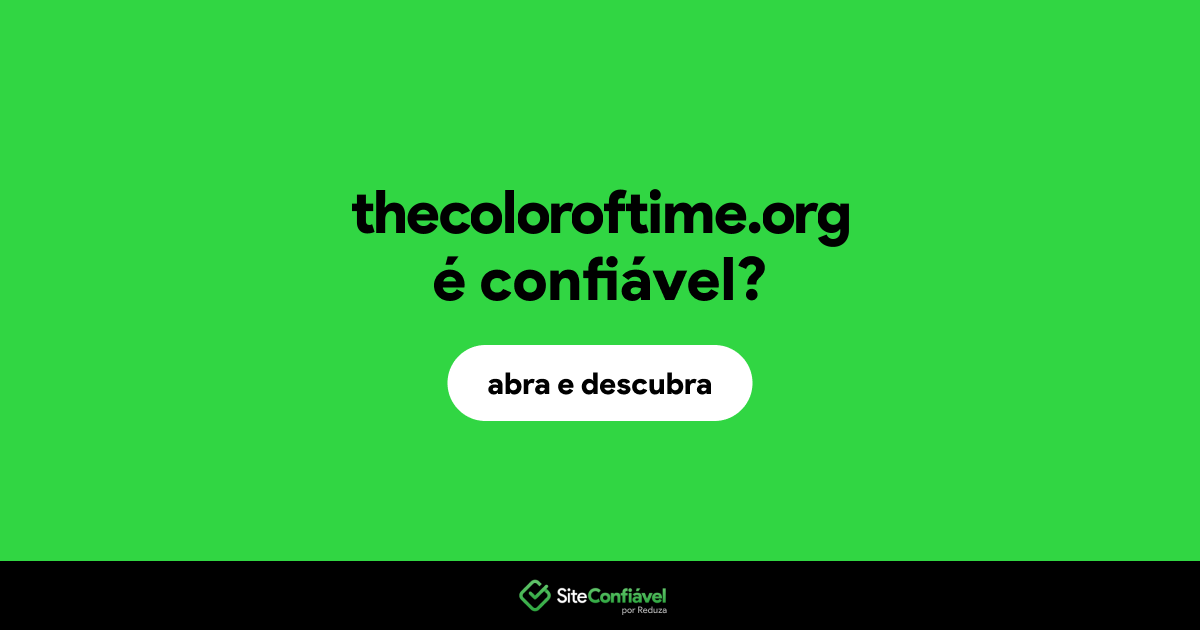 O site thecoloroftime.org é confiável?