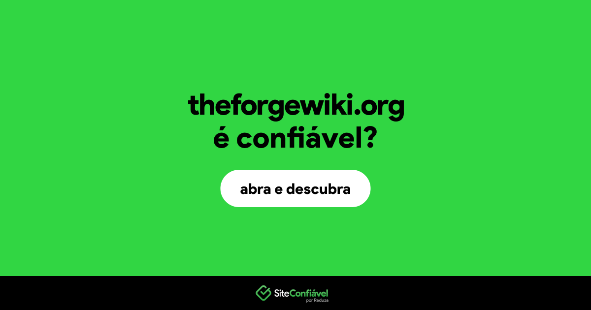 O site theforgewiki.org é confiável?