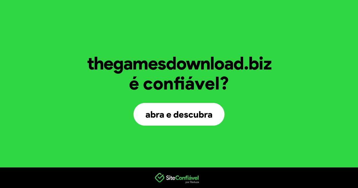 O site thegamesdownload.biz é confiável?