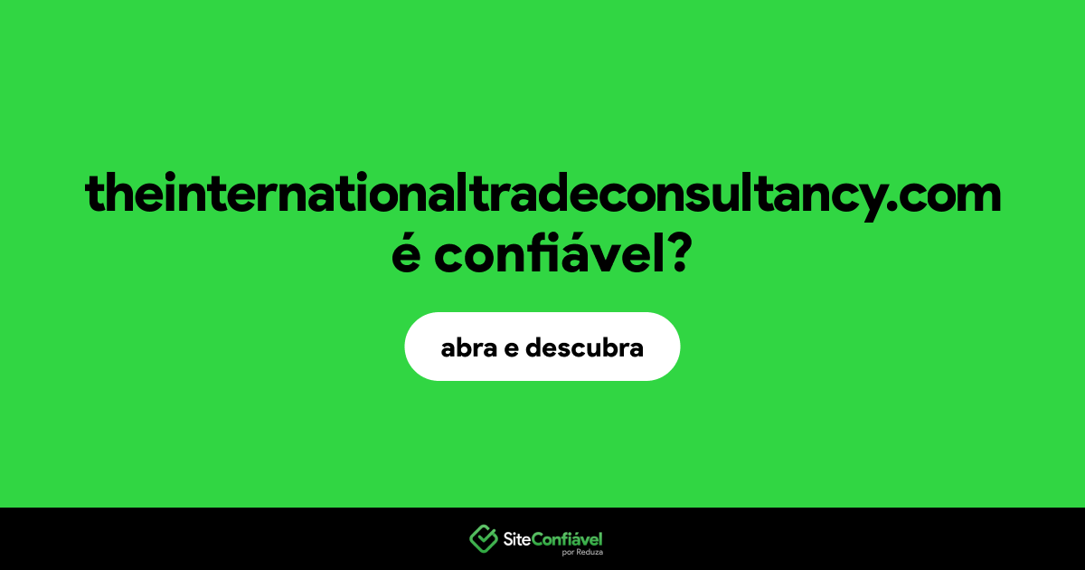 O site theinternationaltradeconsultancy.com é confiável?