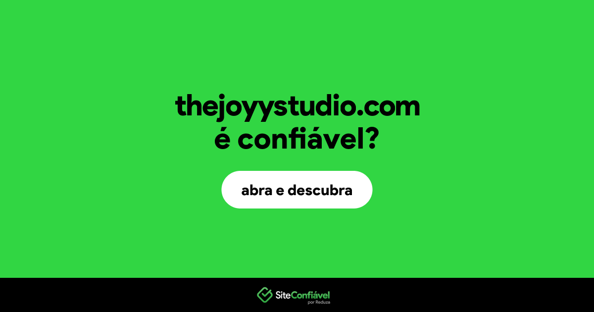 O site thejoyystudio.com é confiável?