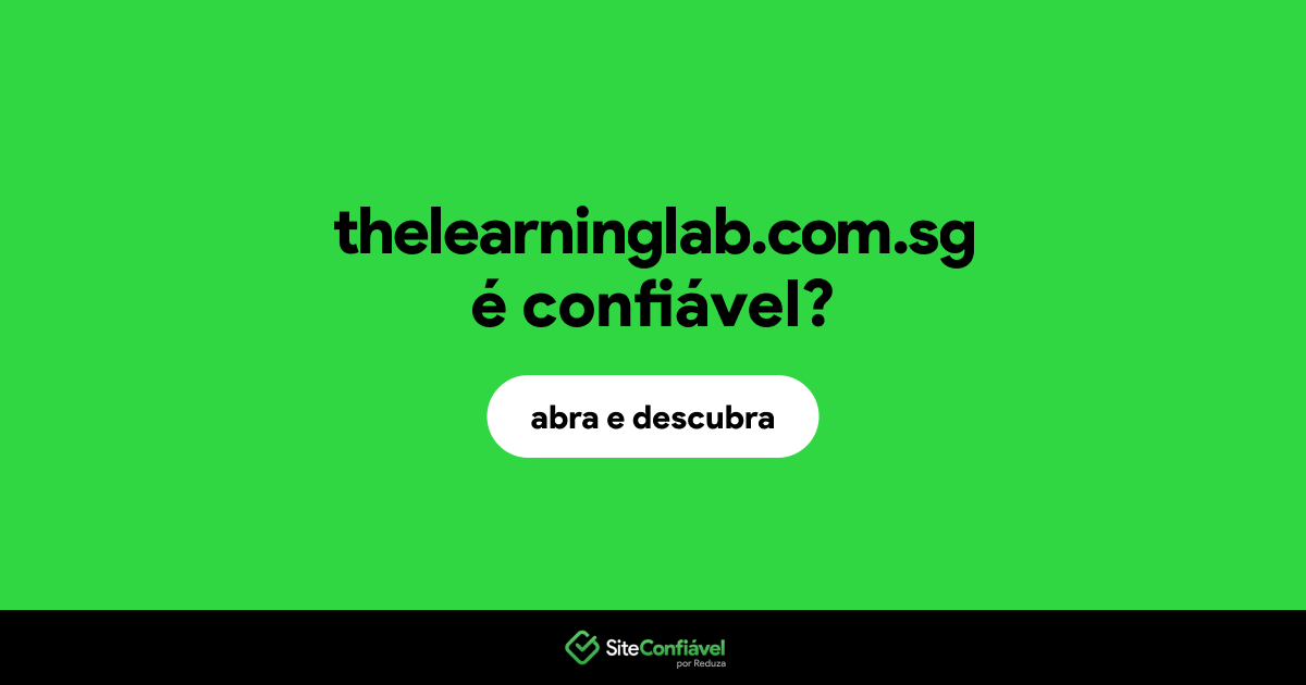 O site thelearninglab.com.sg é confiável?