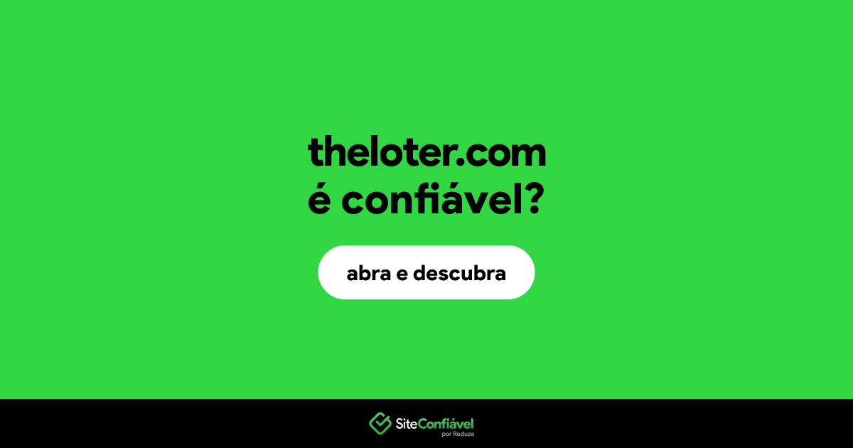 O site theloter.com é confiável?