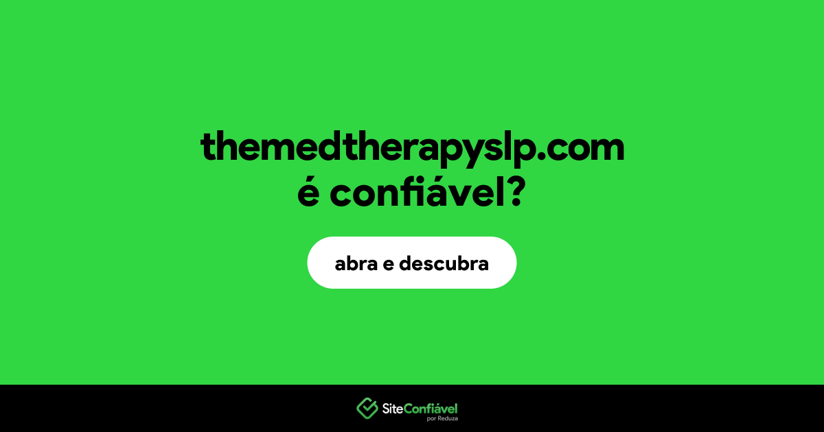 O site themedtherapyslp.com é confiável?