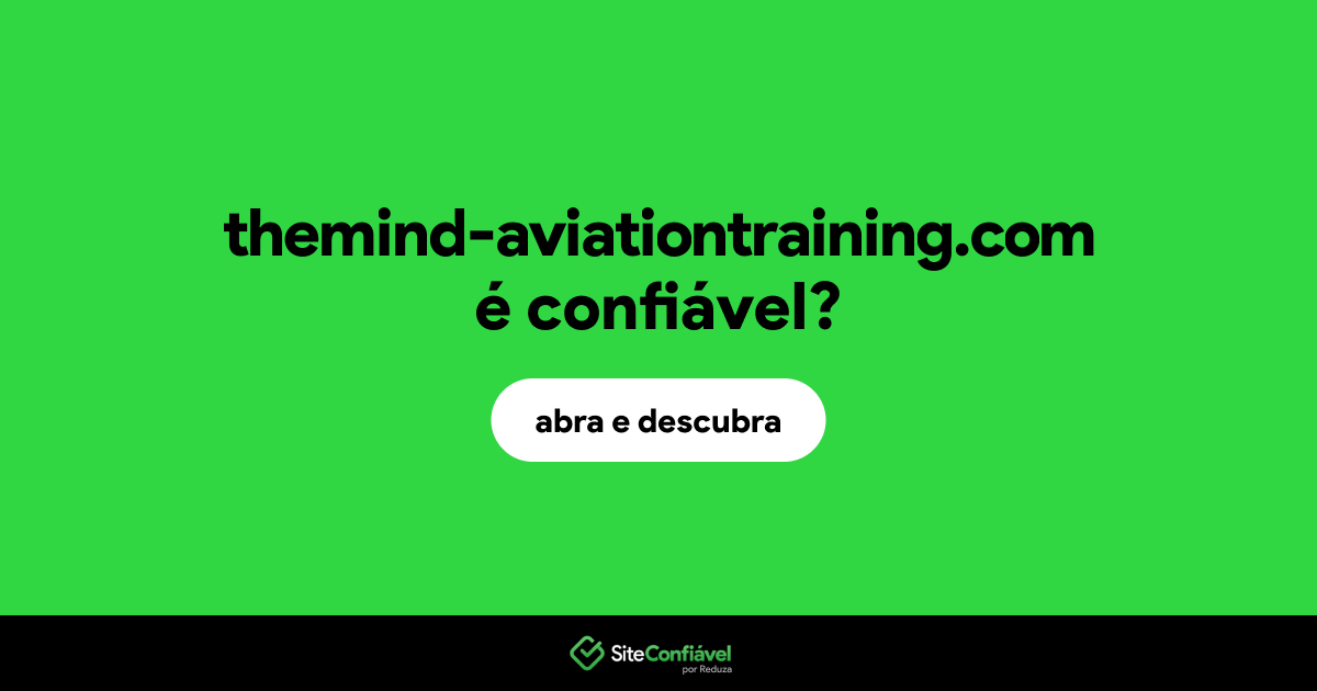 O site themind-aviationtraining.com é confiável?