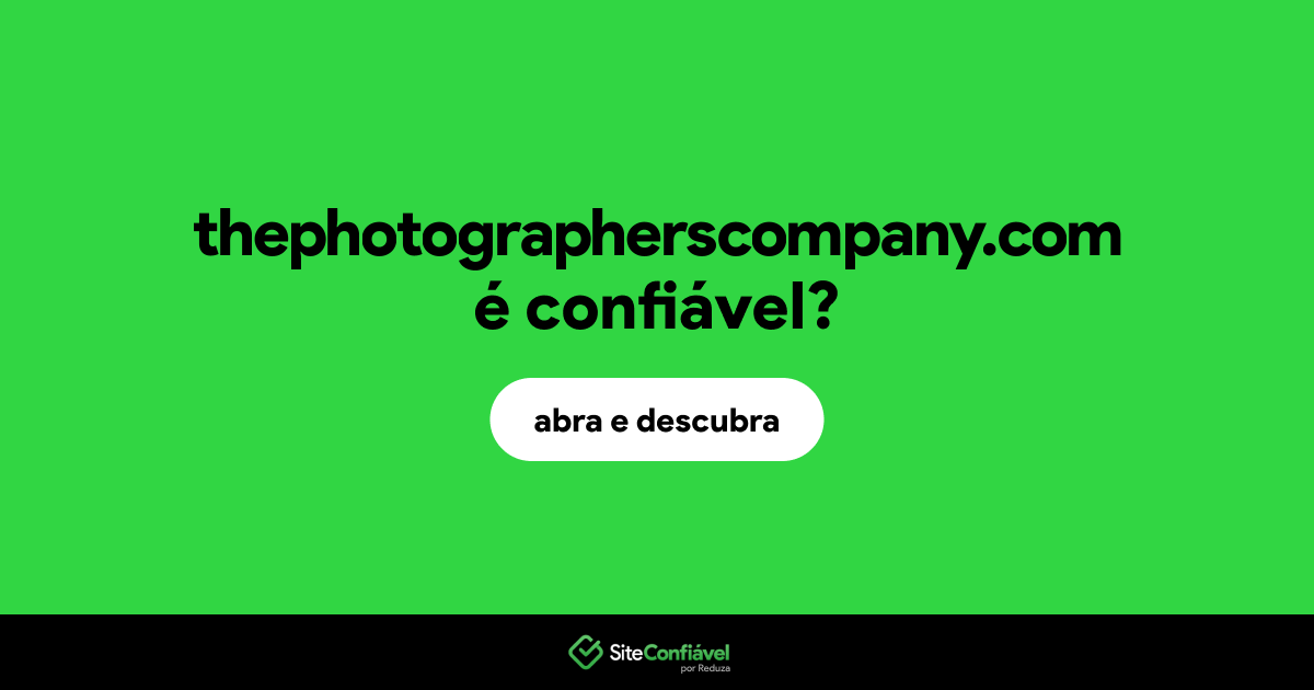 O site thephotographerscompany.com é confiável?