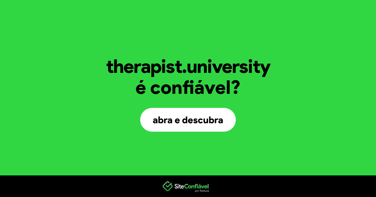 O site therapist.university é confiável?