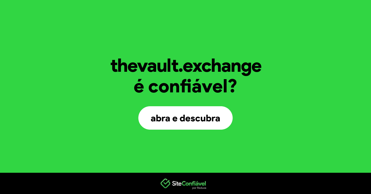 O site thevault.exchange é confiável?