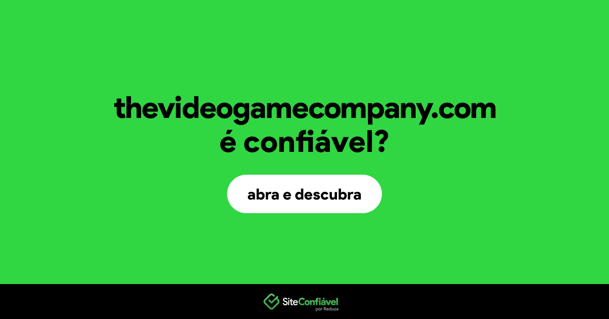 O site thevideogamecompany.com é confiável?