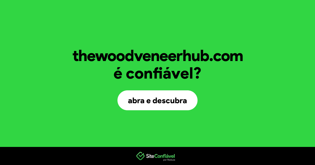 O site thewoodveneerhub.com é confiável?