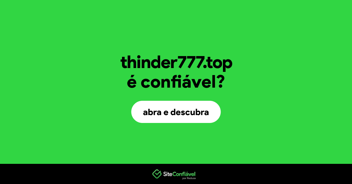 O site thinder777.top é confiável?
