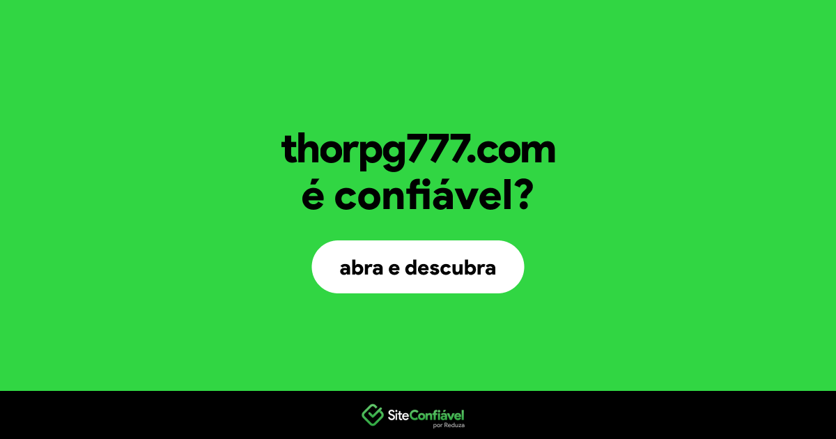 O site thorpg777.com é confiável?