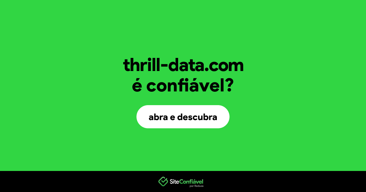 O site thrill-data.com é confiável?