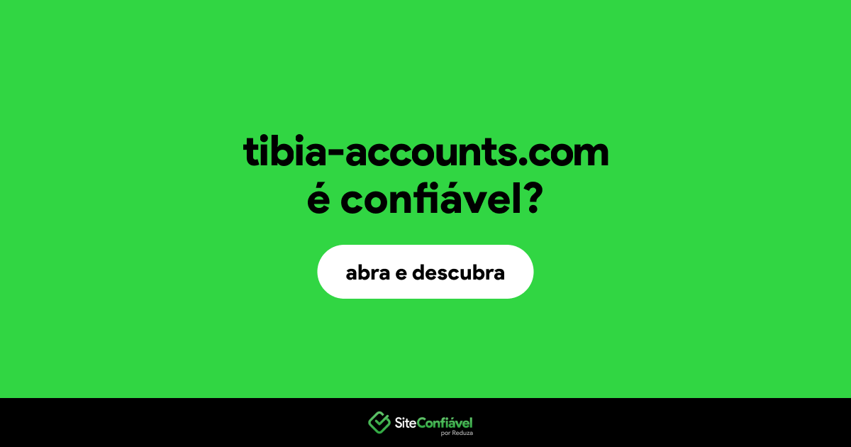O site tibia-accounts.com é confiável?