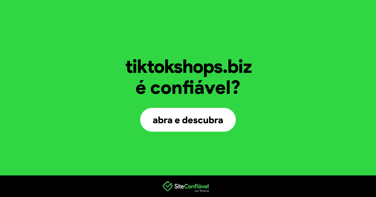 O site tiktokshops.biz é confiável?