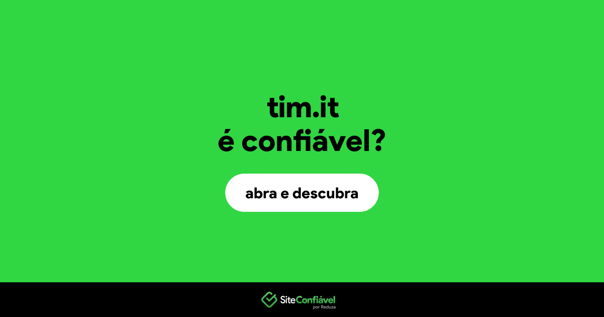 O site tim.it é confiável?