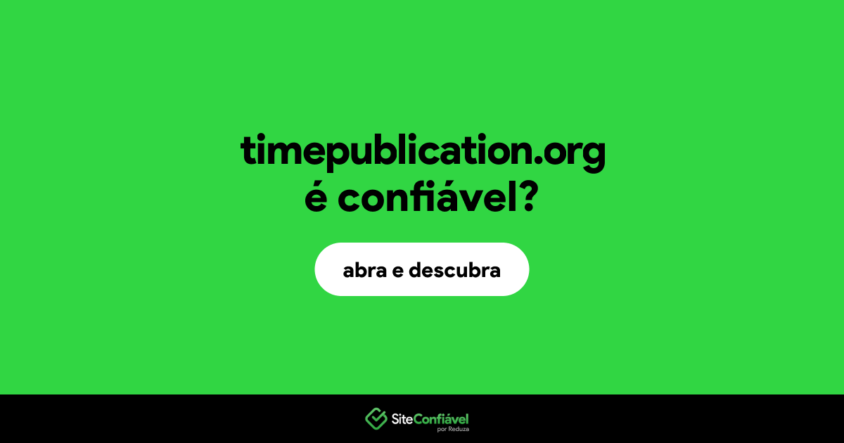 O site timepublication.org é confiável?
