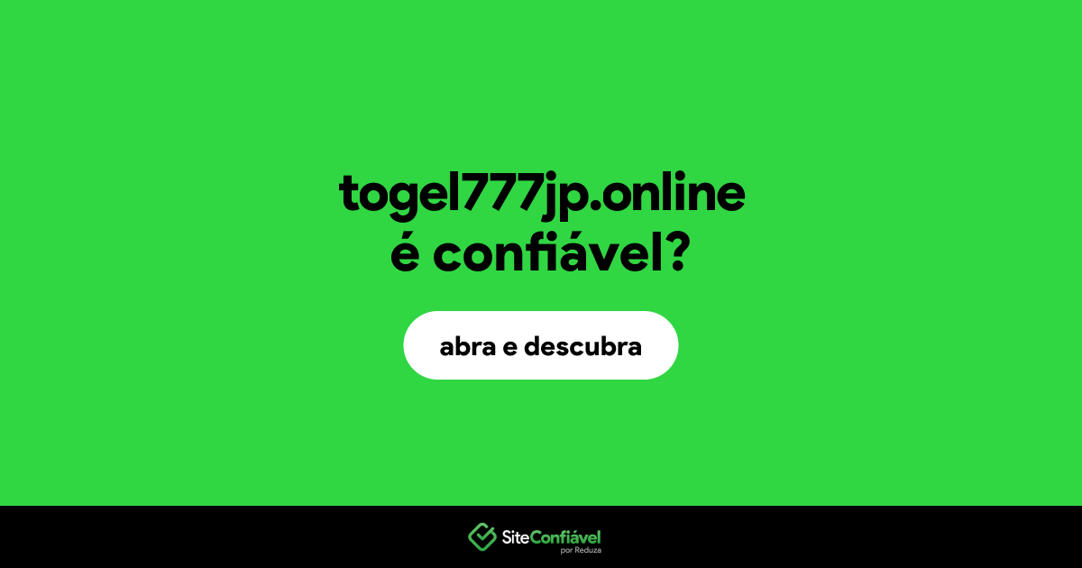 O site togel777jp.online é confiável?