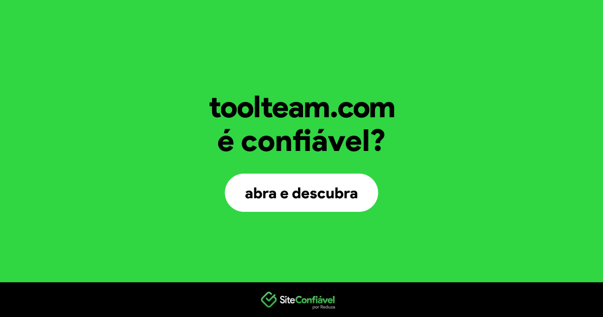 O site toolteam.com é confiável?