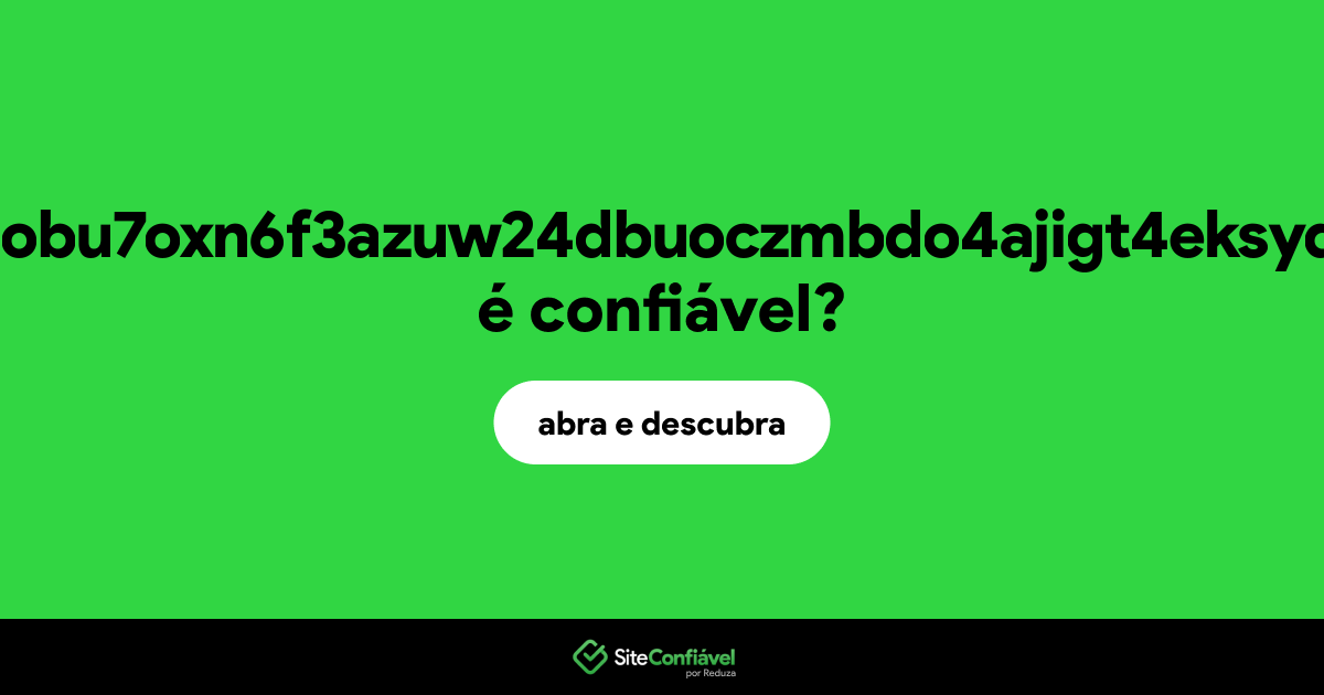 O site tormart6mjh6obu7oxn6f3azuw24dbuoczmbdo4ajigt4eksyq2dbbyd.onion é confiável?