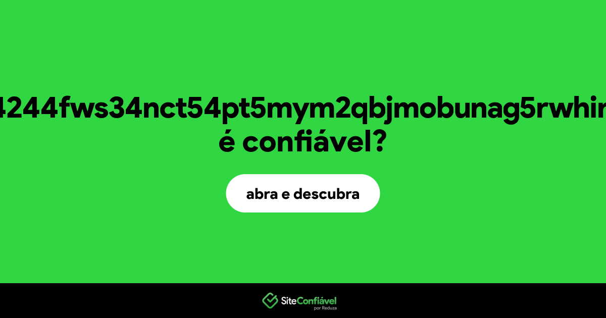 O site tormartrge7x4244fws34nct54pt5mym2qbjmobunag5rwhirtesgdad.onion é confiável?