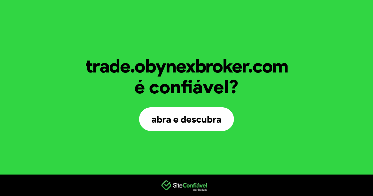 O site trade.obynexbroker.com é confiável?