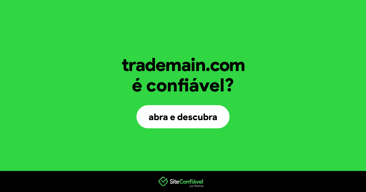 O site trademain.com é confiável?