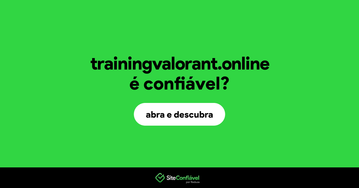 O site trainingvalorant.online é confiável?