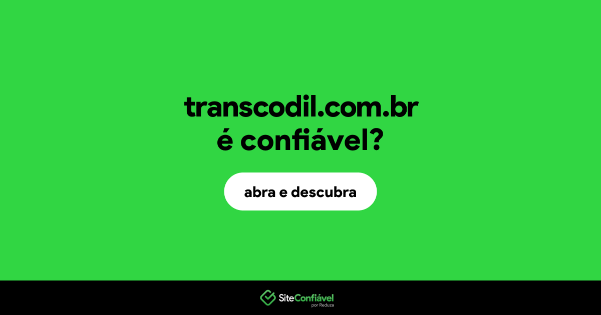 O site transcodil.com.br é confiável?