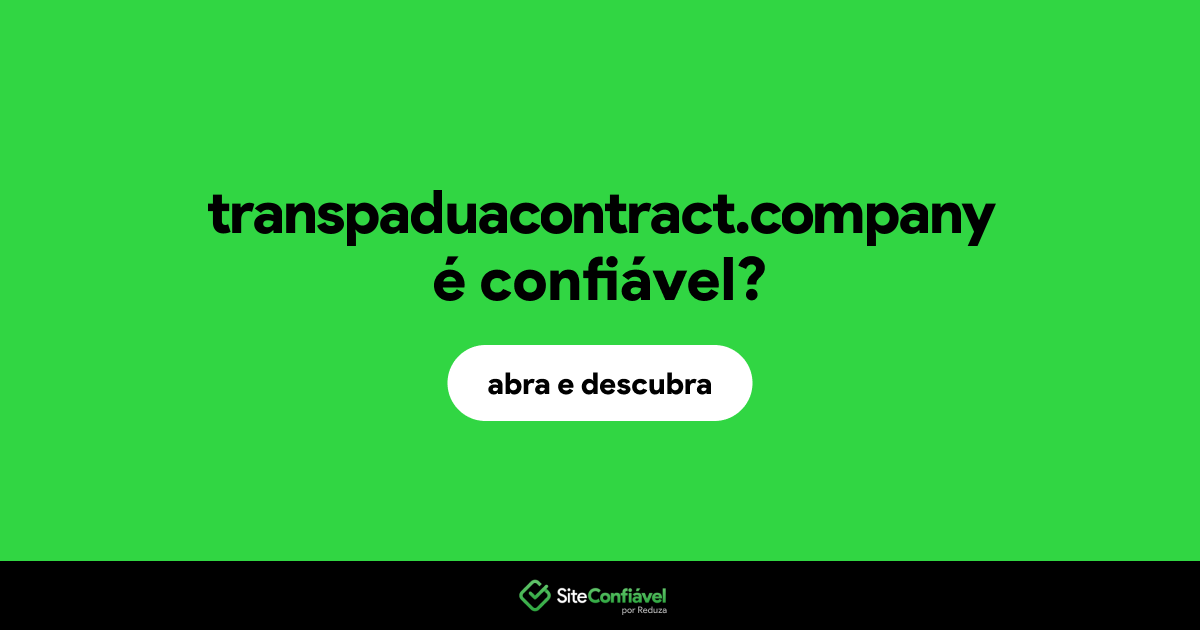 O site transpaduacontract.company é confiável?