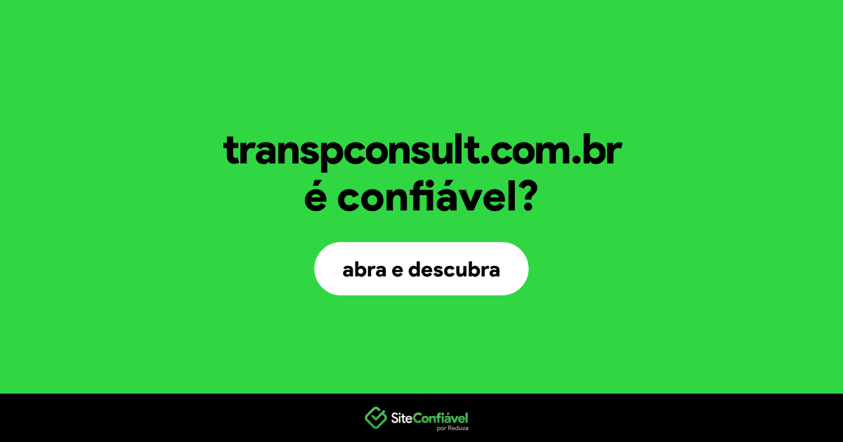 O site transpconsult.com.br é confiável?