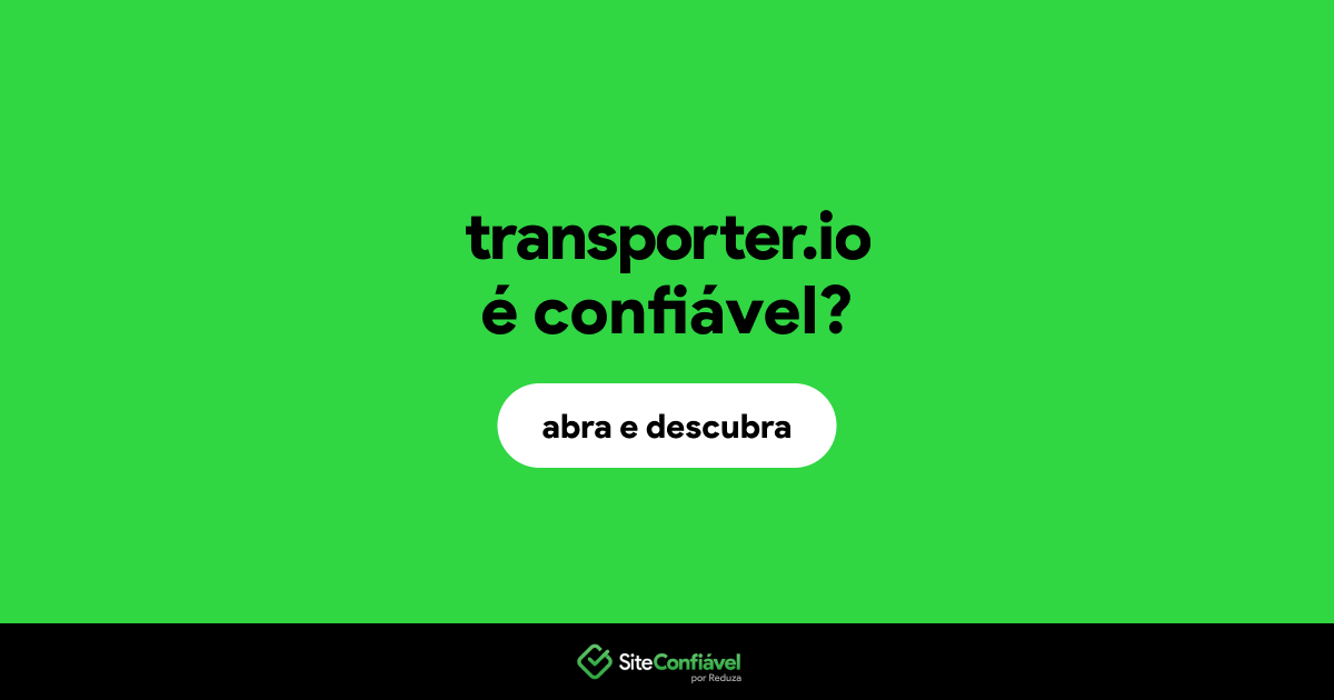 O site transporter.io é confiável?