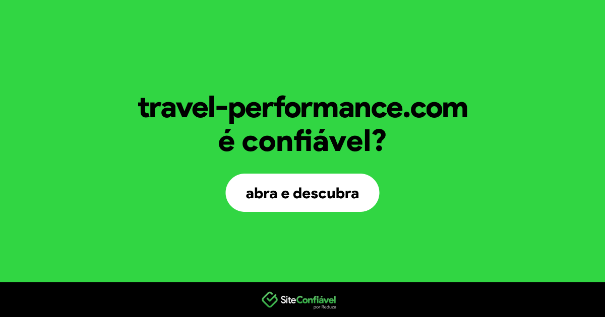 O site travel-performance.com é confiável?