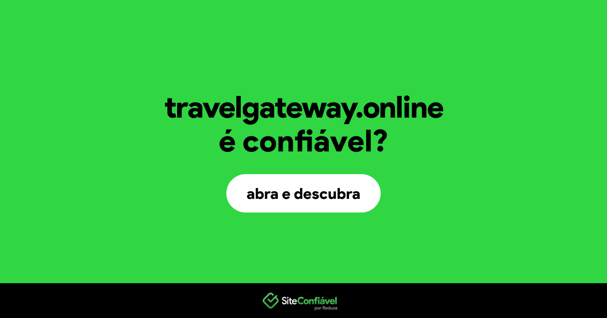 O site travelgateway.online é confiável?
