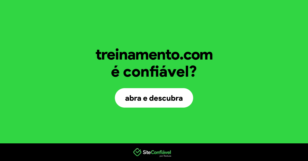 O site treinamento.com é confiável?