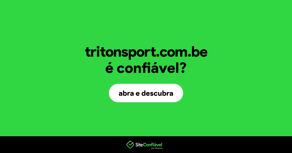 O site tritonsport.com.be é confiável?