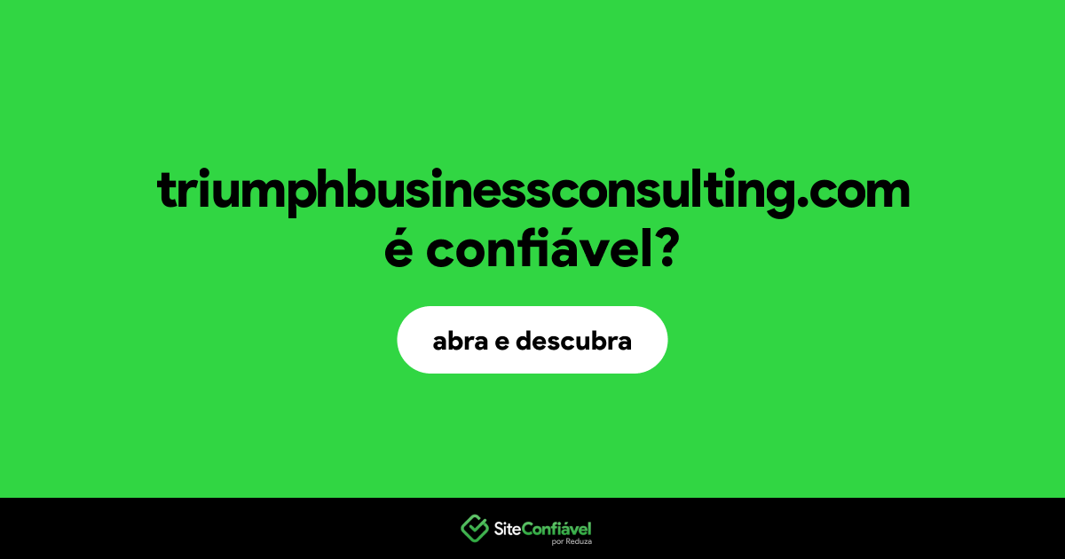 O site triumphbusinessconsulting.com é confiável?