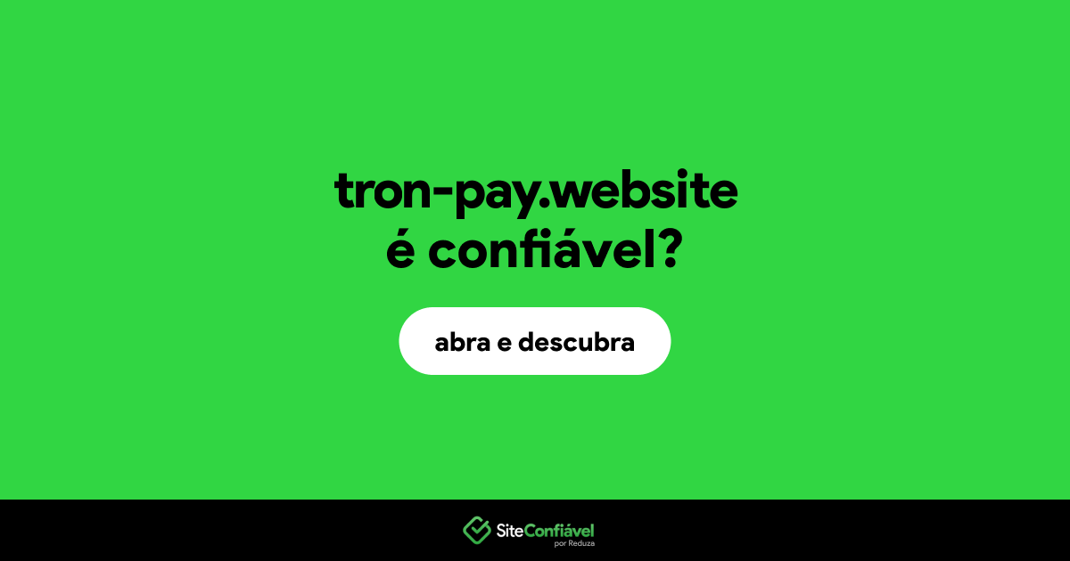 O site tron-pay.website é confiável?