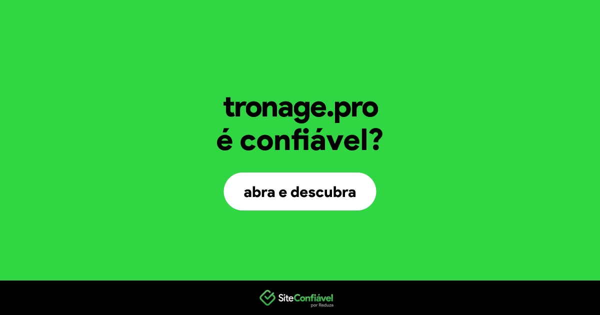 O site tronage.pro é confiável?