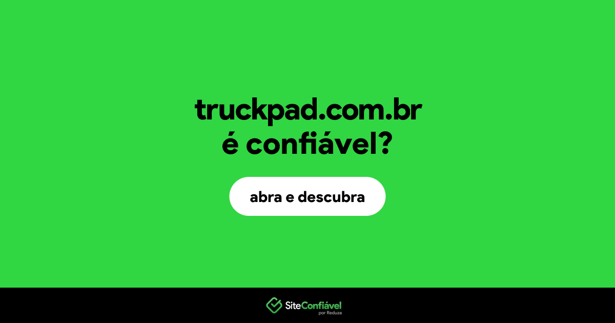 O site truckpad.com.br é confiável?