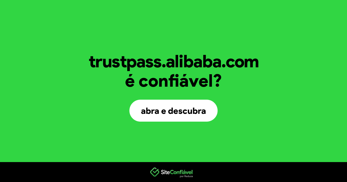 O site trustpass.alibaba.com é confiável?