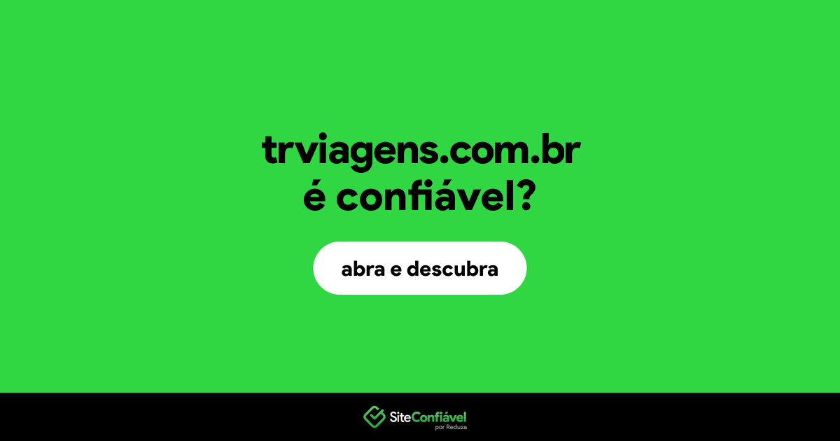 O site trviagens.com.br é confiável?
