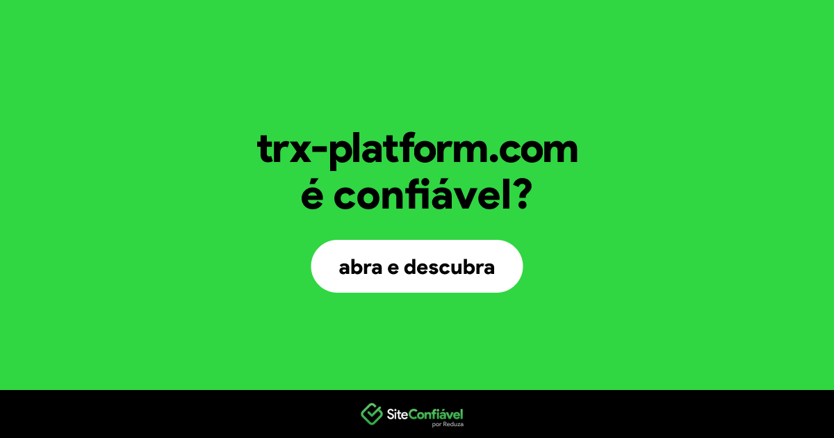 O site trx-platform.com é confiável?