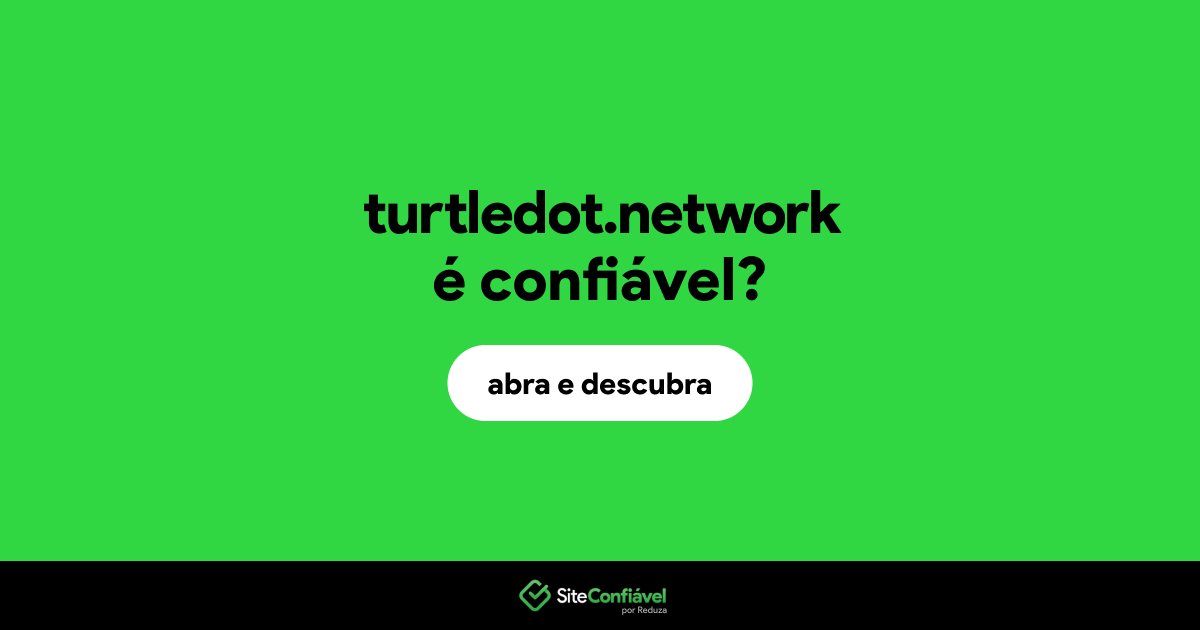 O site turtledot.network é confiável?