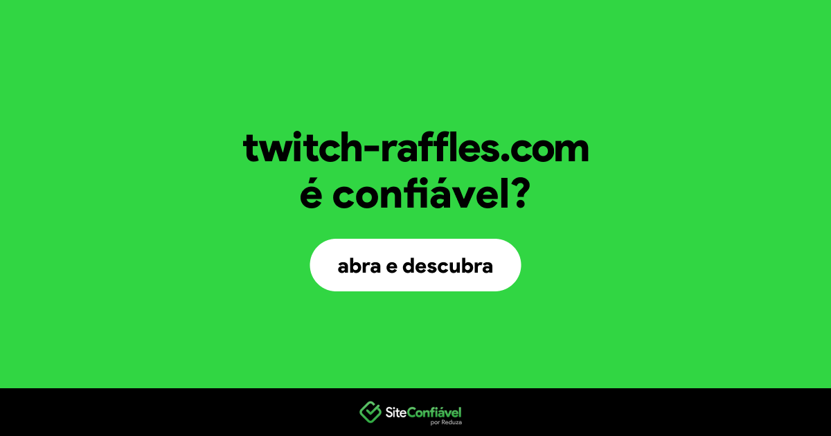 O site twitch-raffles.com é confiável?