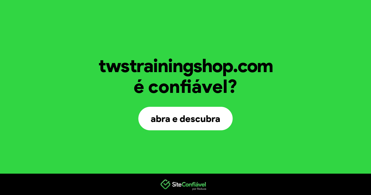 O site twstrainingshop.com é confiável?